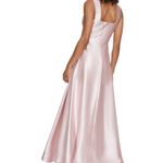 Eliza J NWT  Satin A Line Ball Gown Dress  Color Blush Pink Photo 4