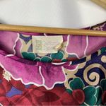 Vintage California Dynasty Purple & Teal Floral Satin Midi Kaftan L Size L Photo 3