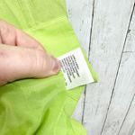 Chico's  Jacket Women Size XL Button Bright Green Metallic Thread Windbreaker Photo 3