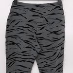 Rachel Zoe New Zebra Stripe Print High Rise Ponte Legging Grey Black Photo 5