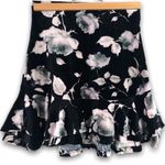 AQUA NWT - -Velvety Floral Ruffle Tiered Mini Skirt - S Photo 5