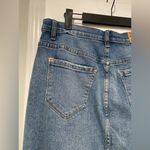 Kensie Size 4 Vintage Luxe The High Rise Midi Skirt Front Slit Denim Jean Photo 6