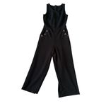 Romeo + Juliet Couture  Black Crop Leg Button Jumpsuit Size Medium Photo 8