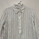 Reformation Malcom Linen Blue Jersey Stripe Mini Dress Size Small Photo 7