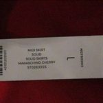 Chico's NWT Cherry Red Skirt Sz 1 or US 14 Asymmetrical Bottom Photo 2