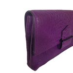 REED KRAKOFF PEBBLED PURPLE LEATHER CLUTCH BAG W/DUST BAG Photo 2