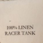 Vtg Y2K Chaiken Linen Sparkle Racer Tank Top Metallic Glam Indie Sleaze Size P Tan Photo 4