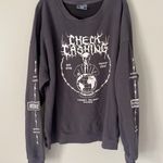 Coney Island Picnic Size L Womens Check Cashing Skeleton Sweatshirt Pullover Size L Photo 0