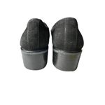 Stuart Weitzman  Size 8 Black Suede Perforated Beaded Chunky Heel Loafer #S87-8‎ Photo 2