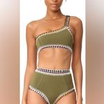 kiini  Wren High-Rise Bikini Bottoms in Olive Green- Still Full Price Photo 12