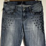 Rock & Republic Women's Kasandra Studded Blue Jeans 2M Bootcut Low Rise Stretch Photo 3