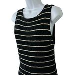 Alice + Olivia  Black & Ivory Monah Pinstripe Sweater Dress Women's Medium Photo 2