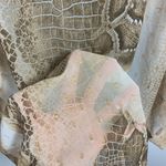 Alfani  Animal Print V Neck Sheer Blouse Photo 4