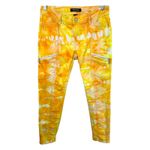 White House | Black Market  Size 2 Jeans Handmade Tie Dye Yellow Skinny Crop 235 Photo 1