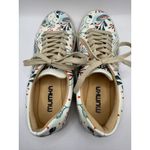 Mumka Shoes Women 8.5 Blue Birds Slippers Floral Lace Up Fashion Sneakers Preppy Tan Photo 6