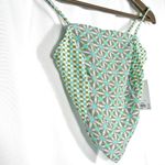 SO  Green Floral Bandana Crop Tank Top XS Photo 1