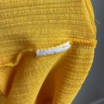 ZARA sz L yellow ribbed oversized batwing boho blouse Photo 5