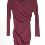 Alice + Olivia  draped burgundy goddess dress 2 Photo 0