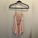 Lulus Lulu’s Star Spangled Pink Backless Lace Romper Size Large. Photo 7