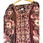 Vintage Carolre Little One Button Cardigan Boho Women's 22 Cottage Artsy Floral Pink Size undefined Photo 1