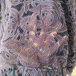 Anthropologie Elevenses by Anthro. Lace Zip Up Jacket Purple/Blue Sz XS Photo 5