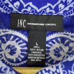 VTG Y2K Fairy Grunge Paisley Mesh Button Front Top Large White Blue Long Sleeve Photo 6