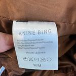 ANINE BING  Brown Faux Leather Pants MEDIUM Tapered Trouser Office Designer $349 Photo 12