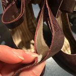 Anthropologie+Farylrobin Leather Burgundy Mary Jane Ankle Cuff 3.5 Heels Sz 7. Brown Photo 13