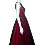 Jovani JVN Red Black Whimsigoth Rhinestone Prom Dress. Size 00. Fairycore Gothic Photo 9