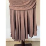 Velvet Tees Velvet‎ Brown Cotton Ruched Sides Ruffled Hem Sleeveless Midi Dress Size XL Photo 4