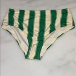 STAUD  Green Ivory Stripe Bikini Photo 3