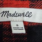 Madewell  Flannel Orange Oversized Ex Boyfriend Shirt In Buffalo Check Small Photo 5