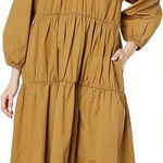 Sundry NWT Cotton Tiered Dress in Rustic Orange Photo 0