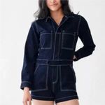 DL1961  Women's Navy Denim Romper Photo 2