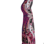 Venus  Wide Leg Paisley Print Pant Stretchy Side zip Pink Multi Size XS Flowy Photo 1