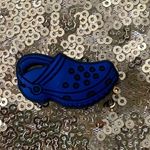 Croc charms, dark blue croc Photo 0