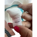 Saks 5th Avenue Blue Saks Fifth Avenue Linen Tunic White Teal 3/4 Sleeves Large Photo 5