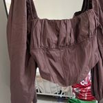 Salty  Brown Long Sleeve Blouse Photo 3