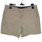 Tommy Hilfiger  Womens Flat‎ Front Mid-Rise Khaki Shorts Beige Size 10 Photo 0