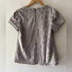 Anthropologie Leifsdottir Gray Faux Fur Short Sleeve Top Photo 5