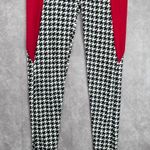 None Black White Red Houndstooth Free Size Activewear Legging Yoga Pant Bottoms Small Photo 3