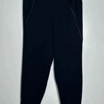 Vince Navy Satin Trim Crepe Pull-On Joggers Size Small Photo 0