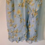 Fletch Tulip Floral Print Mini Dress Light Blue Ruffle Photo 7