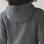 Lululemon Scuba Hoodie Light Cotton Fleece Heathered Speckled Black Gray Size 8 Photo 6