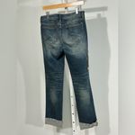 Driftwood Audrey Classic Fit Embroidered Floral Jeans 28x29 Cuffed Hem low rise Photo 3