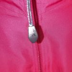 Adidas  Track Jacket Women XL Pink Red 3 Stripe Jogger Windbreaker Reflective Zip Photo 3