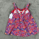 Sunsets Rue Paisley Sadie Tankini Swim Top Paisley Print Lined Size 6 Beach Pool Red Photo 7