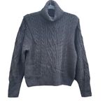 Skull Cashmere NWT  CHARCOAL CABLE KNIT TURTLENECK SWEATER Photo 1