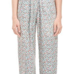 Rebecca Taylor La vie,  Adelie green and salmon floral ruffle shoulder jumpsuit S Photo 0