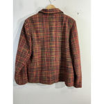 Womans RQT Woman Blazer Jacket 18 W Rust Multicolor Lined Button Down Pockets Size 18W Photo 1